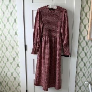 SCOTCH & SODA - Elegant Red and Black Checkered Dress